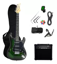 Comprar Guitarra Eléctrica Stratocaster Ibrah + Amplif + Accesorios Color Negro