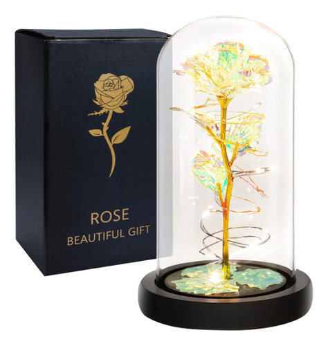 Para Mujer Flores Artificial Decoración Rosa Con Luz Color Blanco