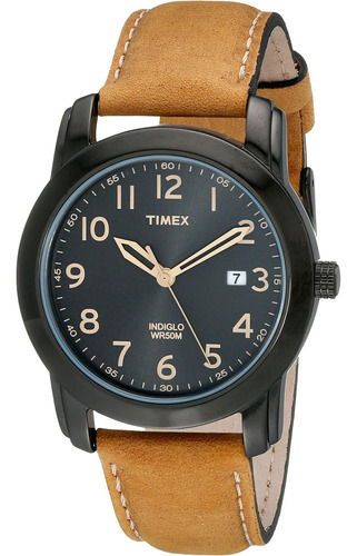 Reloj Timex T2p133 Street Tan Con Correa De Cuero Para Hombr