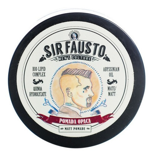 Sir Fausto Men's Culture Pomada Opaca Cabello Barbería 50ml