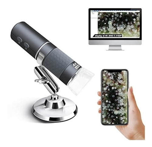 Microscopio Wifi 4k Para iPhone Android Pc, 50-1000x.