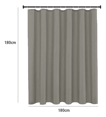 Cortina De Ducha Lavable Tela Impermeable 1 Pieza 180*180cm Café