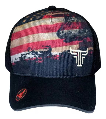 Boné Country Estilo Americano Farm Bulls M02 Trucker Top De+