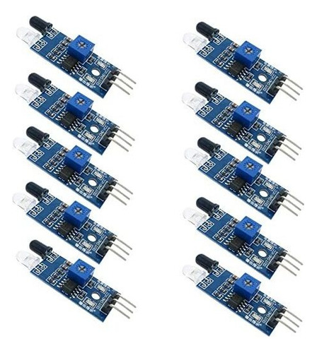 Hiletgo 10pcs Obstáculo Infrarrojos Ir Módulo Sensor De Evit