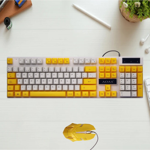 Kit Teclado Y Mouse Rgb Aoas M450 Usb