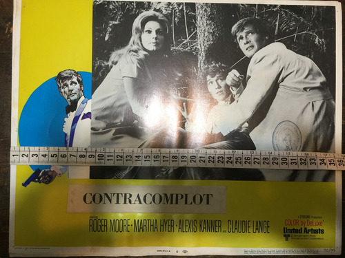 Poster Nº 1  Contracomplot  Roger Moore Año 1970 Original Uk