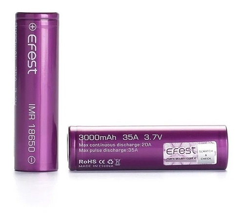 Oferta Batería 1 Pila Efest Original 18650 3000mah 35 Amp