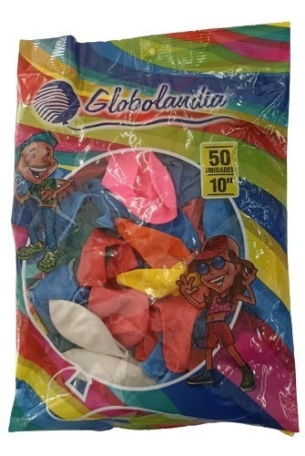 Globo Liso Multicolor 9 Pulgadas Globolandia X 50