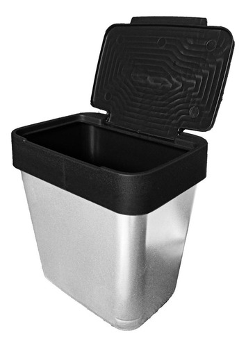 Lixeira Pia Cesto De Lixo 2,5l Cores Click Cozinha Tampa Cor Prata