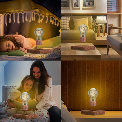 Lámpara Led Flotante Magnética Escritorio Levitación Girator Color De La Estructura Color De La Pantalla