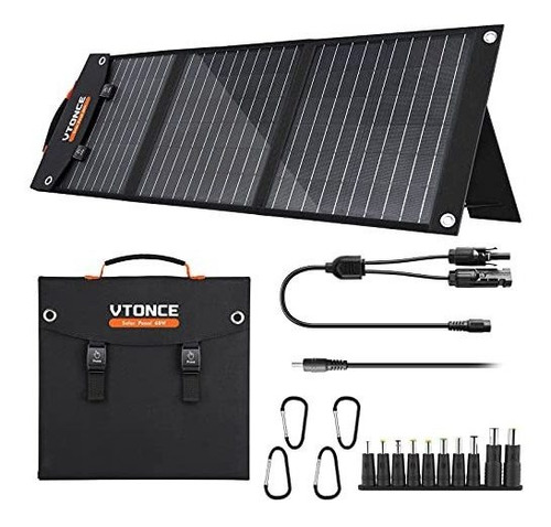 Vtonce Panel Solar De 60 W, Kit De Cargador Solar Plegable P