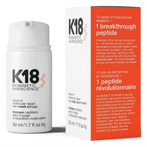 Mascarilla K18 Sin Enjuague Molecular Repair Restore Hair