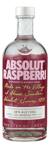 Vodka Destilada Saborizada Raspberri Absolut Garrafa 750ml