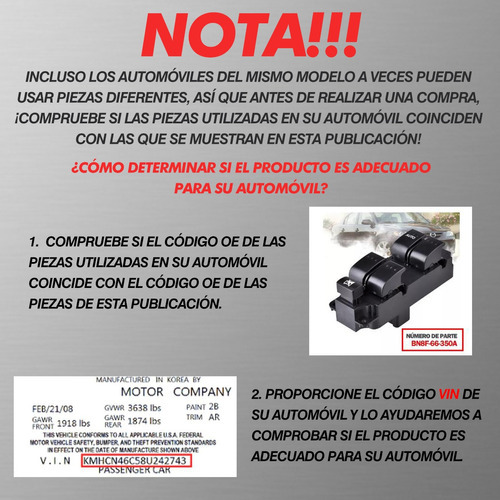 Control Maestro Vidrios Para Mercury Grand Marquis 2002-2008