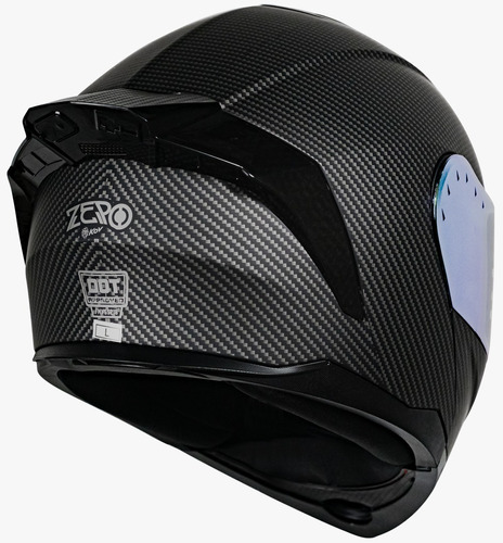 Casco Kov Abatible Luz Led Estelar Moto Gafas Mica Humo Dot Color Zero Carbono Mate Tamaño Del Casco L (59-60cm)
