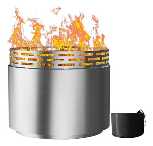 Fogata Sin Humo Con Cenicero Extraíble | Chimenea Portátil D