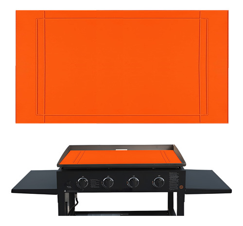 Griddle Mat Rust Grill Orange Duty Protector De Suciedad Par