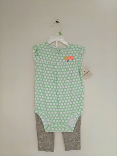 Conjunto Para Niña Carter's 9 Y 18 Meses. Body Y Mono