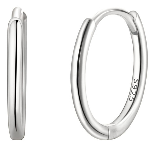 Fanze Pendientes De Aro Huggie De Plata De Ley 925, De De Y