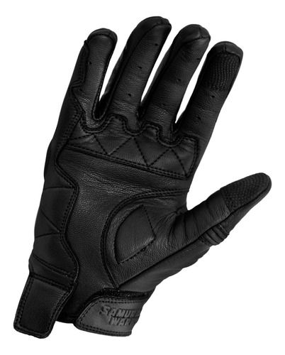 Guantes Moto Mujer Samurai Warrior Atori Cuero Protecciones Negro L
