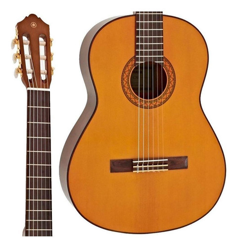 Imagen 2 de 3 de Guitarra criolla clásica Yamaha C70 para diestros natural brillante