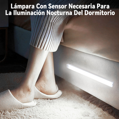 Lámparas De Pared Con Sensor Movimiento Recargable Blanco