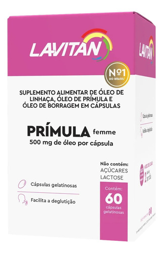 Kit Com 3 Lavitan Óleo De Prímula Femme 60 Cápsulas - Cimed