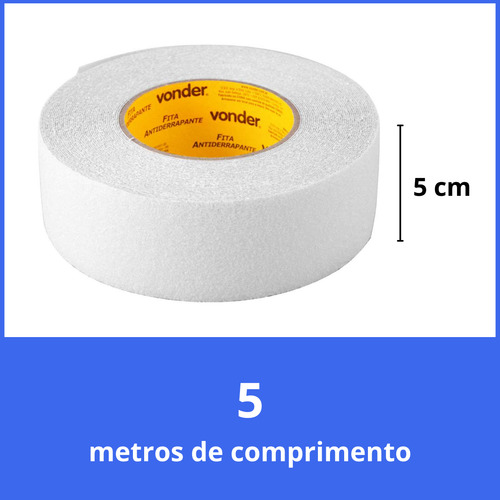Fita Antiderrapante Externa Resistente Umidade Incolor 5m
