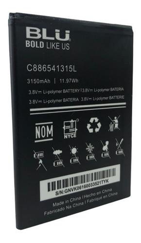 Bateria Blu Vivo Xl C886541315l