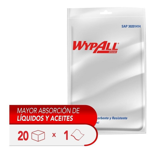 Imagen 2 de 3 de Paños De Limpieza Wypall X70 Toalla Individual X20 Uds