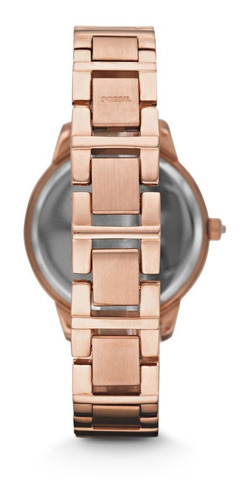 Imagen 3 de 8 de Reloj Dama Fossil Es3020 Color Oro Rosado De Acero