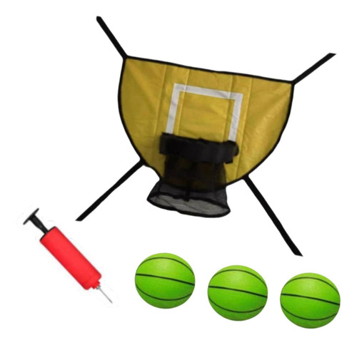 Juego De Canastas De Baloncesto Para Trampolín, Bola Verde