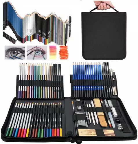 83 Kit De Dibujo Profesional, Kit De Boceto, Lápiz De Colore