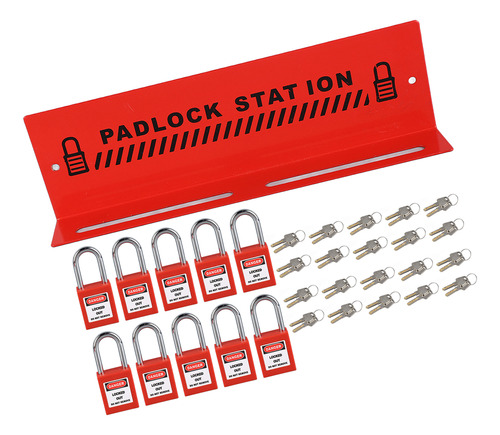 Candlock Station Locks Safety, Acero Rojo, Gestión De Estant