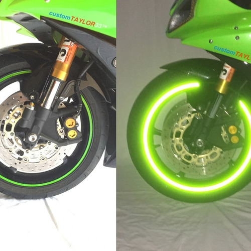 Imagen 2 de 4 de Cinta Reflectiva Moto O Bicicleta Adhesiva - Electroimporta
