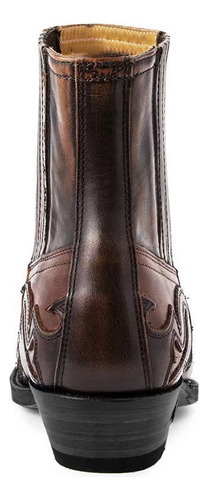 A Botas Vaqueras Tacón Alto Bordadas Punta En Punta Botines