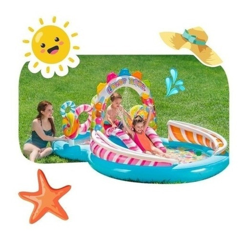 Pileta Inflable Candy  Intex 295x191x130cm Playcenter