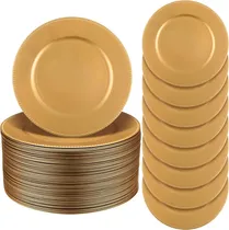 Comprar Platos Cargadores, 100 Platos De Carga Reutilizables De Plás