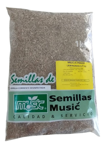 Semilla De Césped Lawngrass C/trébol Premium 1kg Best Garden