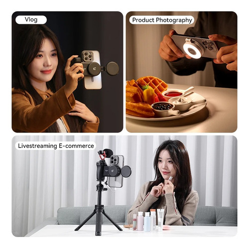 Ulanzi Lm19 Magsafe Luz Portátil Para Selfie Para Iphone Negro