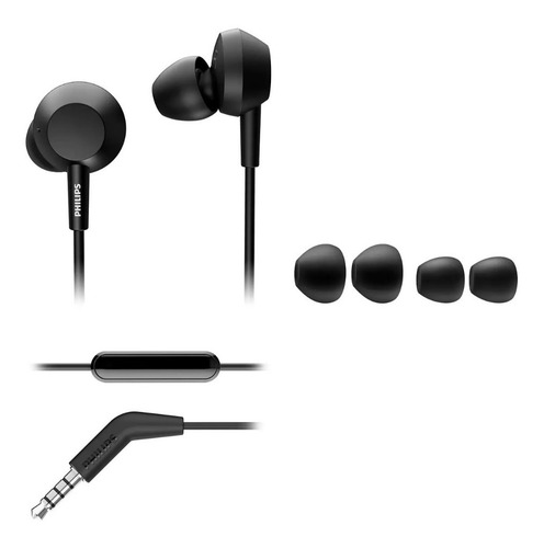 Imagen 4 de 10 de Auriculares Philips Tae4105bk/00 Con Microfono In-ear Negros