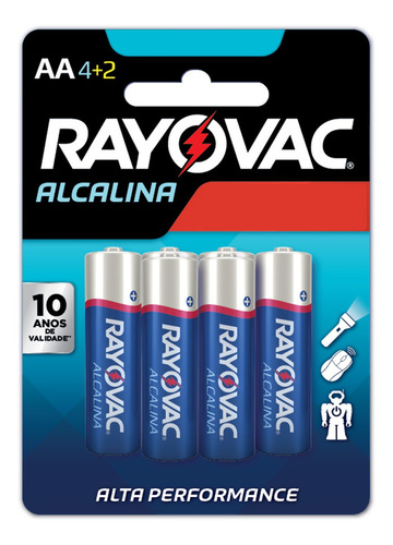 Imagem 2 de 8 de 12 Pilhas Aa Alcalina Rayovac 2 Cart C/ 6 Unid