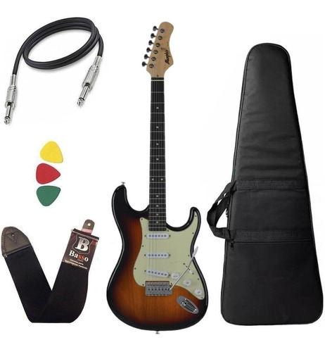 Kit Guitarra Tagima Memphis Mg30 Sunburst Df/mg Capa