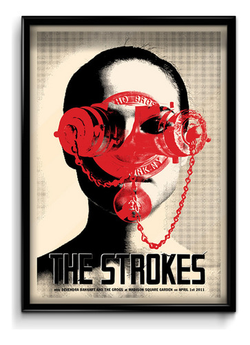 Cuadro The Strokes Poster Show 20x30 (marco+lámina+vidrio)