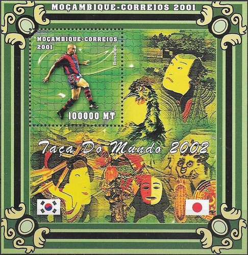 Mundial Fútbol - Ronaldo - Mozambique - Block Mint 