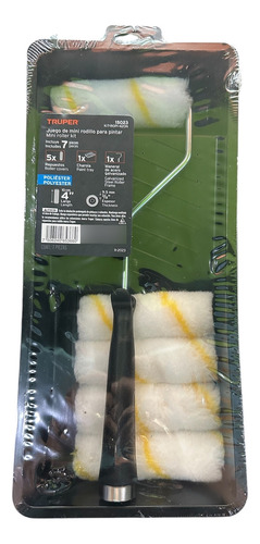 Kit Truper Mini Rodillo 4, Charola, 5 Felpas