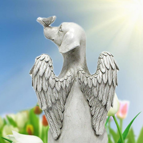 - Estatueta Estátua De Animal De Estimação Cão Anjo
