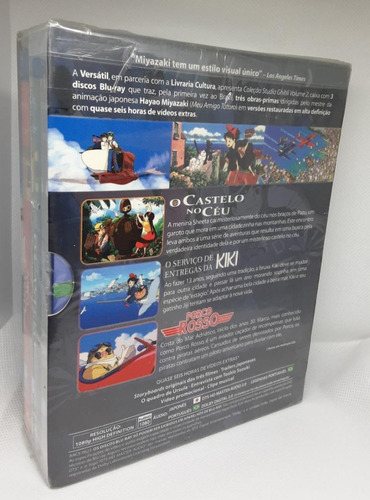 Blu-ray Coleção Studio Ghibli Vol 2 Laputa Kiki Porco Rosso