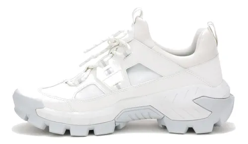 Zapatilla Cuero Mujer Gridcore Blanco Cat Cuotas sin inter s