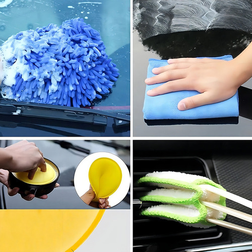 Kit De Limpieza De Coche Con Cepillo De Taladro Eléctrico De